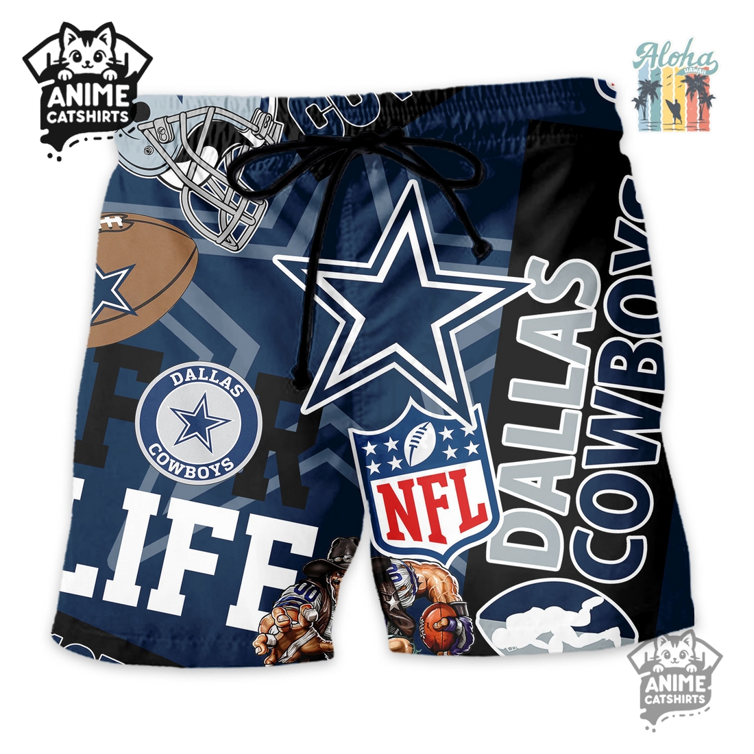Dallas Cowboys NFL Aloha Shirt & Shorts Set Dallas Cowboys NFL Aloha Shirt & Shorts Set