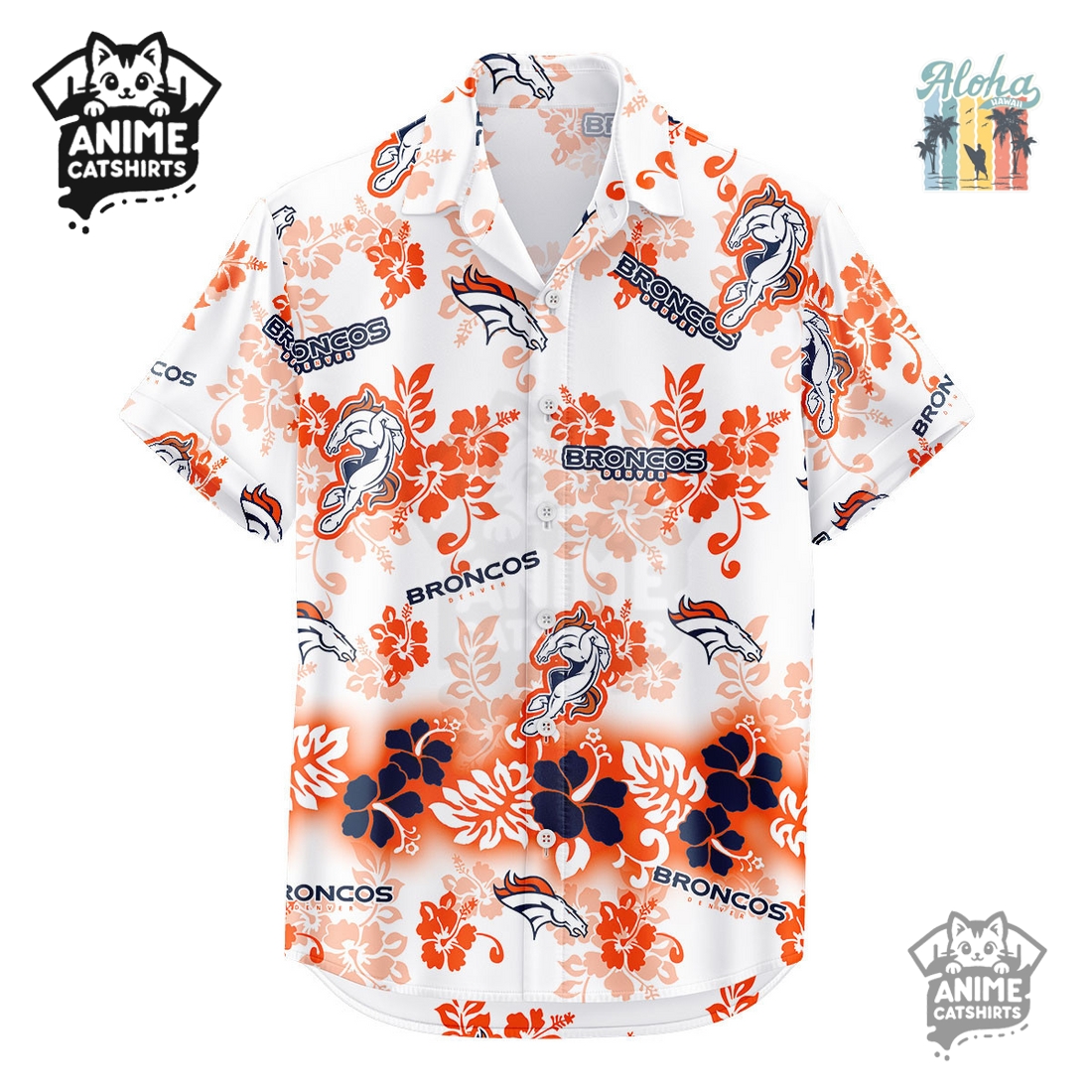 Denver Broncos Aloha Paradise NFL Hawaiian Shirt
