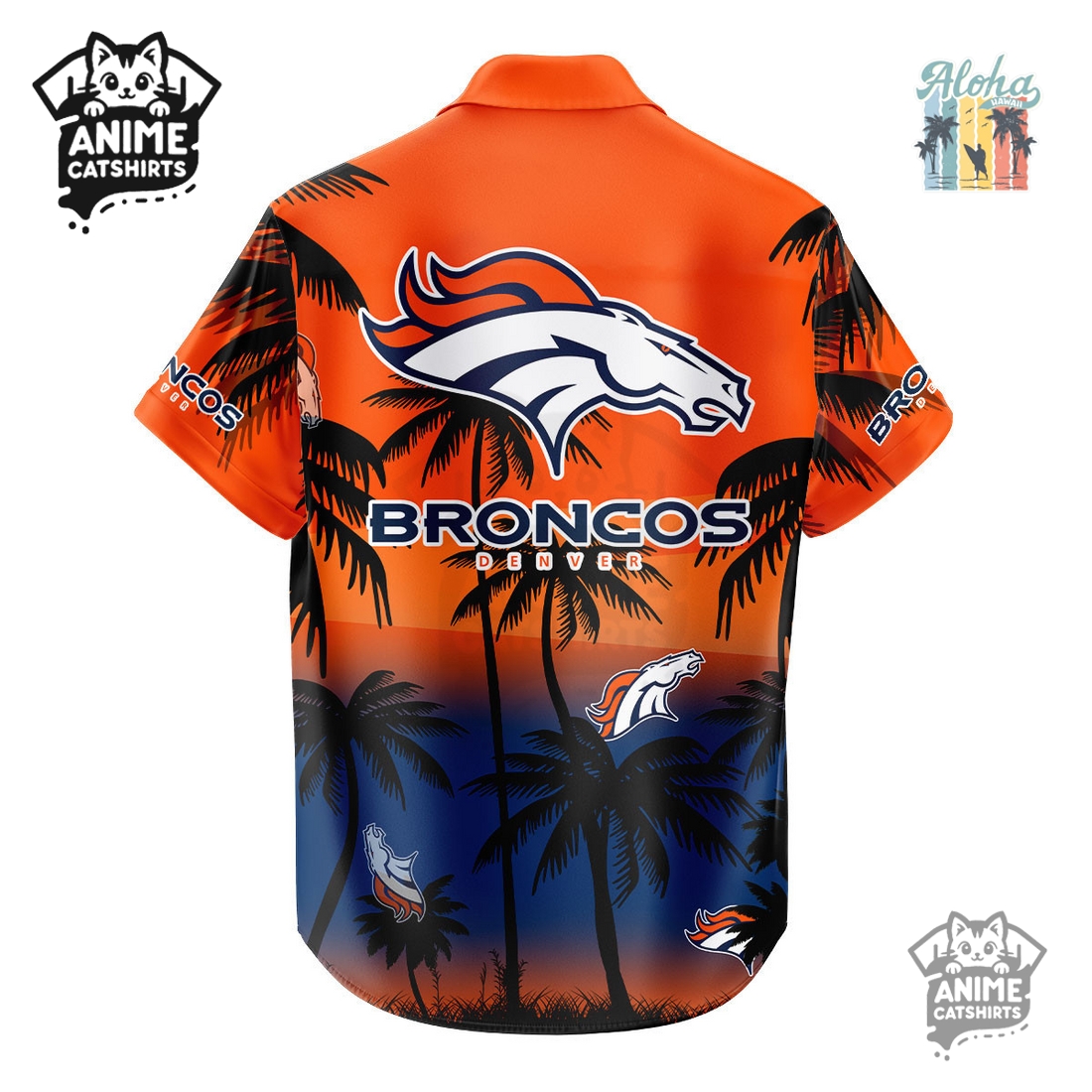 Denver Broncos NFL Aloha Shirt Denver Broncos NFL Aloha Shirt