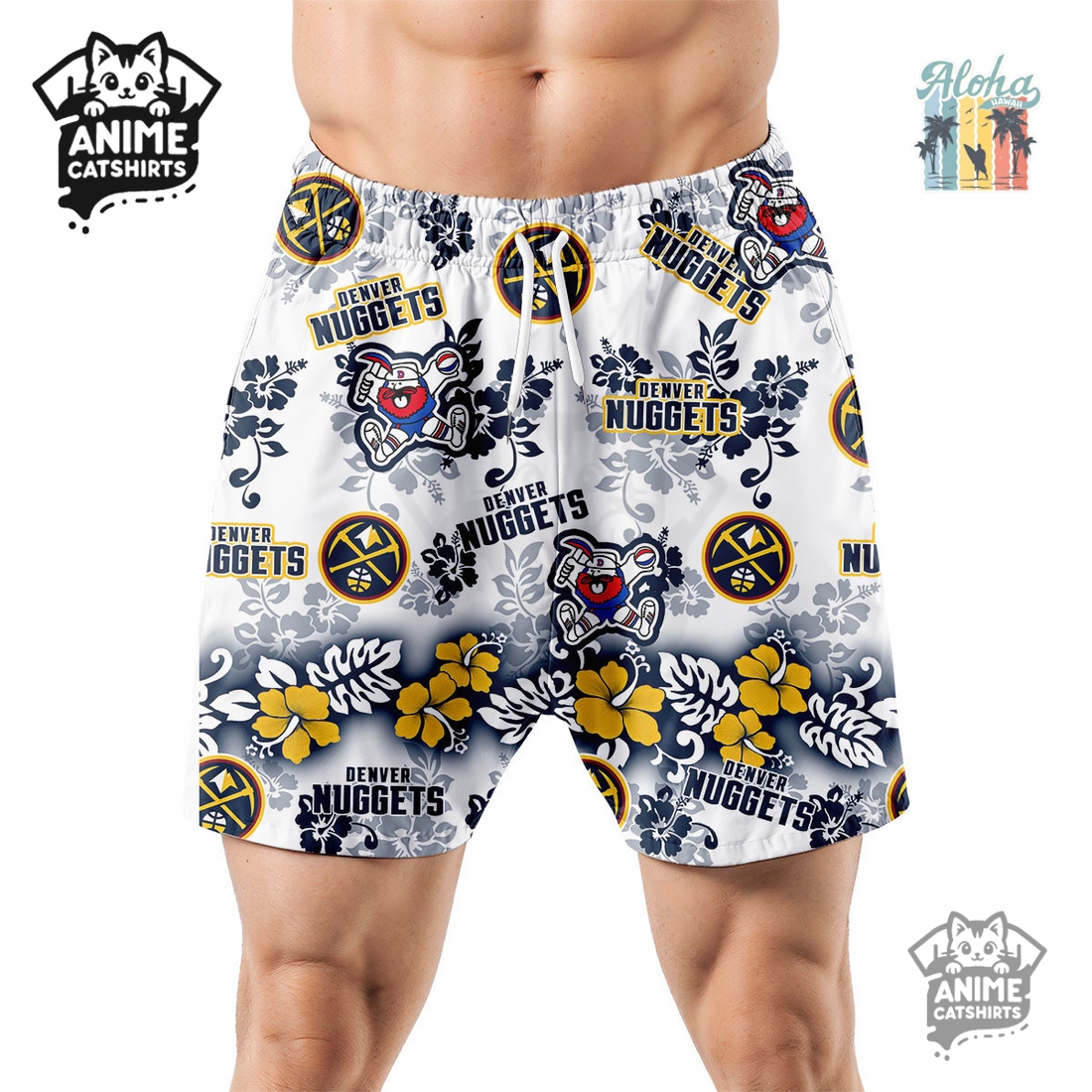 Denver Nuggets Aloha Paradise NBA Hawaiian Short