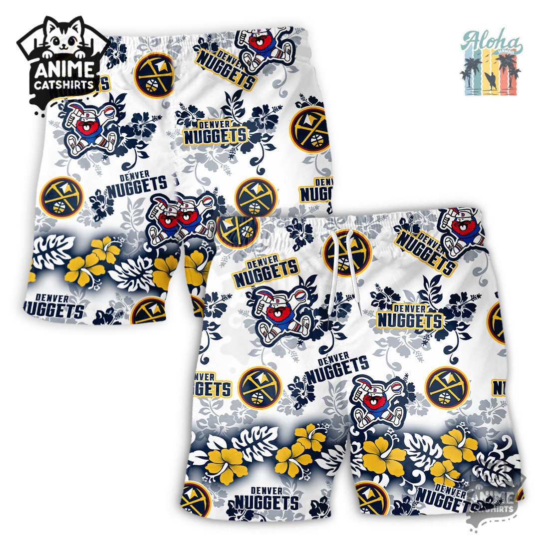 Denver Nuggets Aloha Paradise NBA Hawaiian Short
