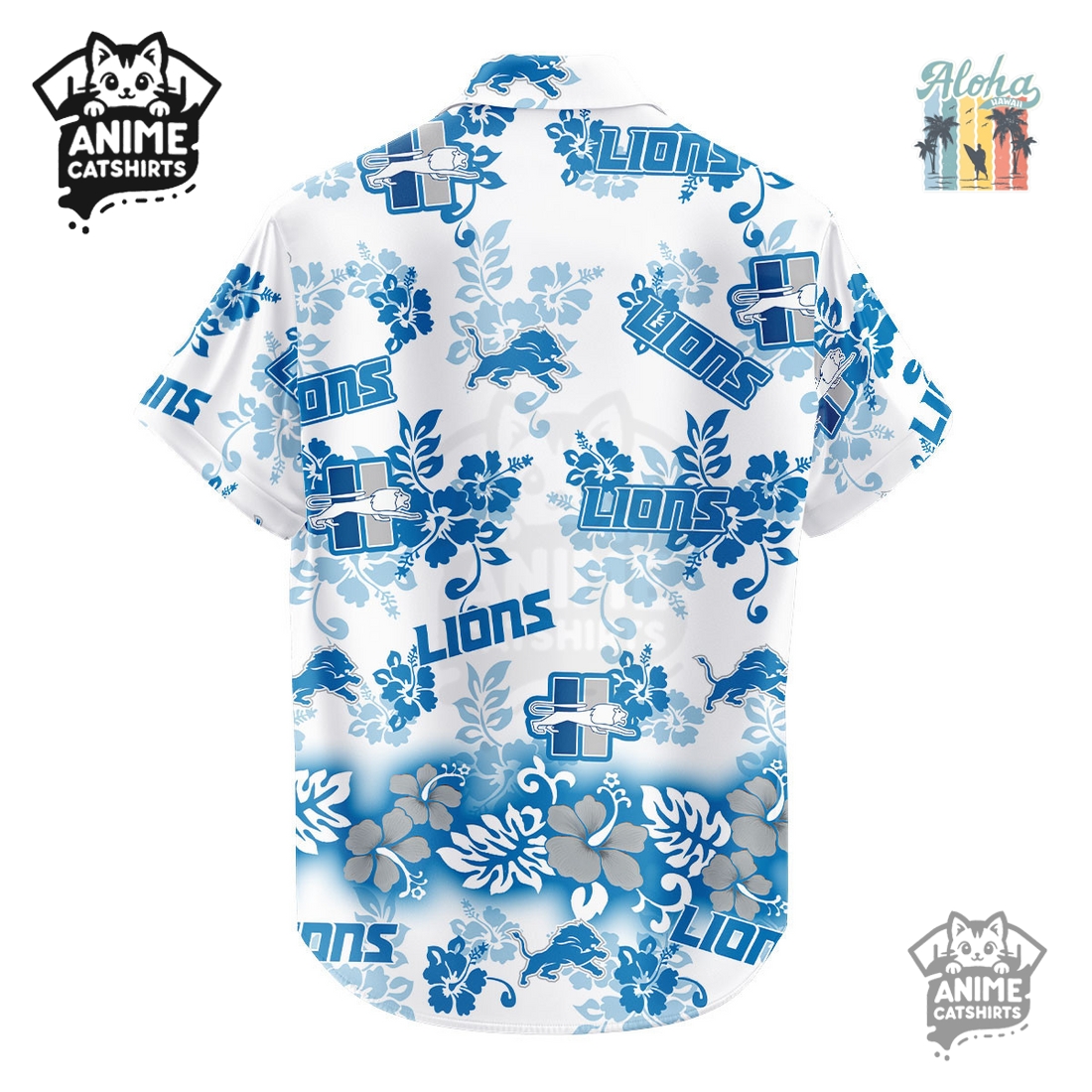 Detroit Lions Aloha Paradise NFL Hawaiian Shirt Detroit Lions Aloha Paradise NFL Hawaiian Shirt
