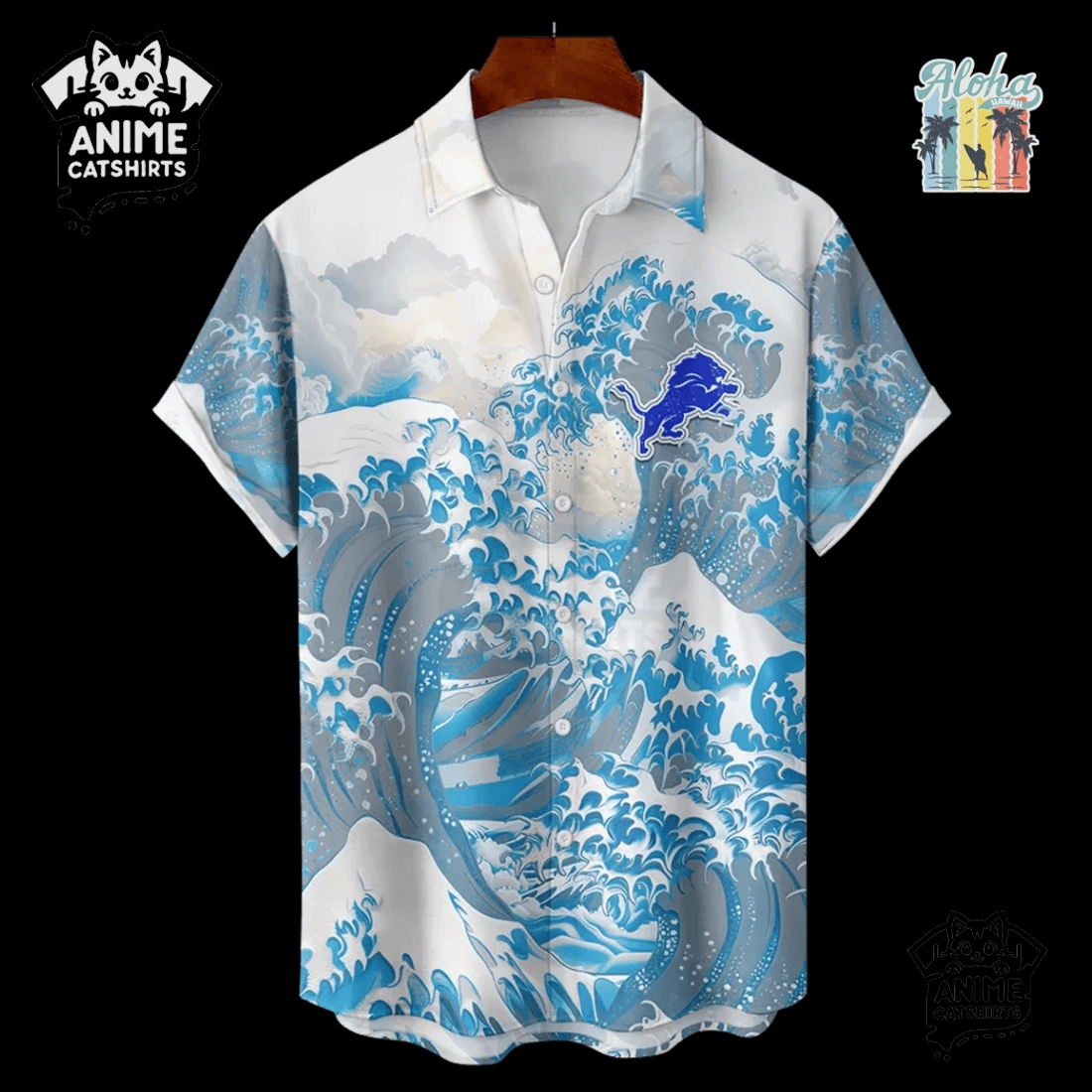 Carolina Panthers Retro Logo Revolutions NFL Hawaiian Shirt