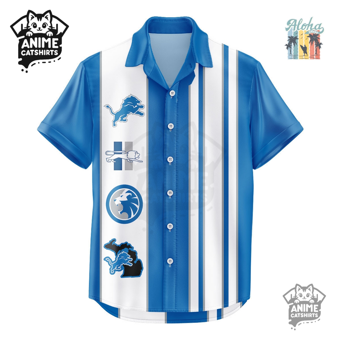 Detroit Lions NFL Hawaiian Shirt