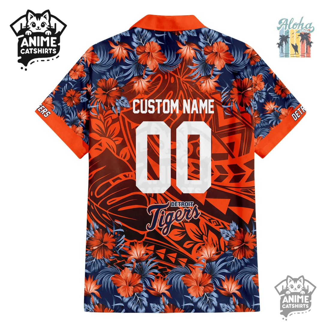 Detroit Tigers Hawaiian Shirt & Shorts Set