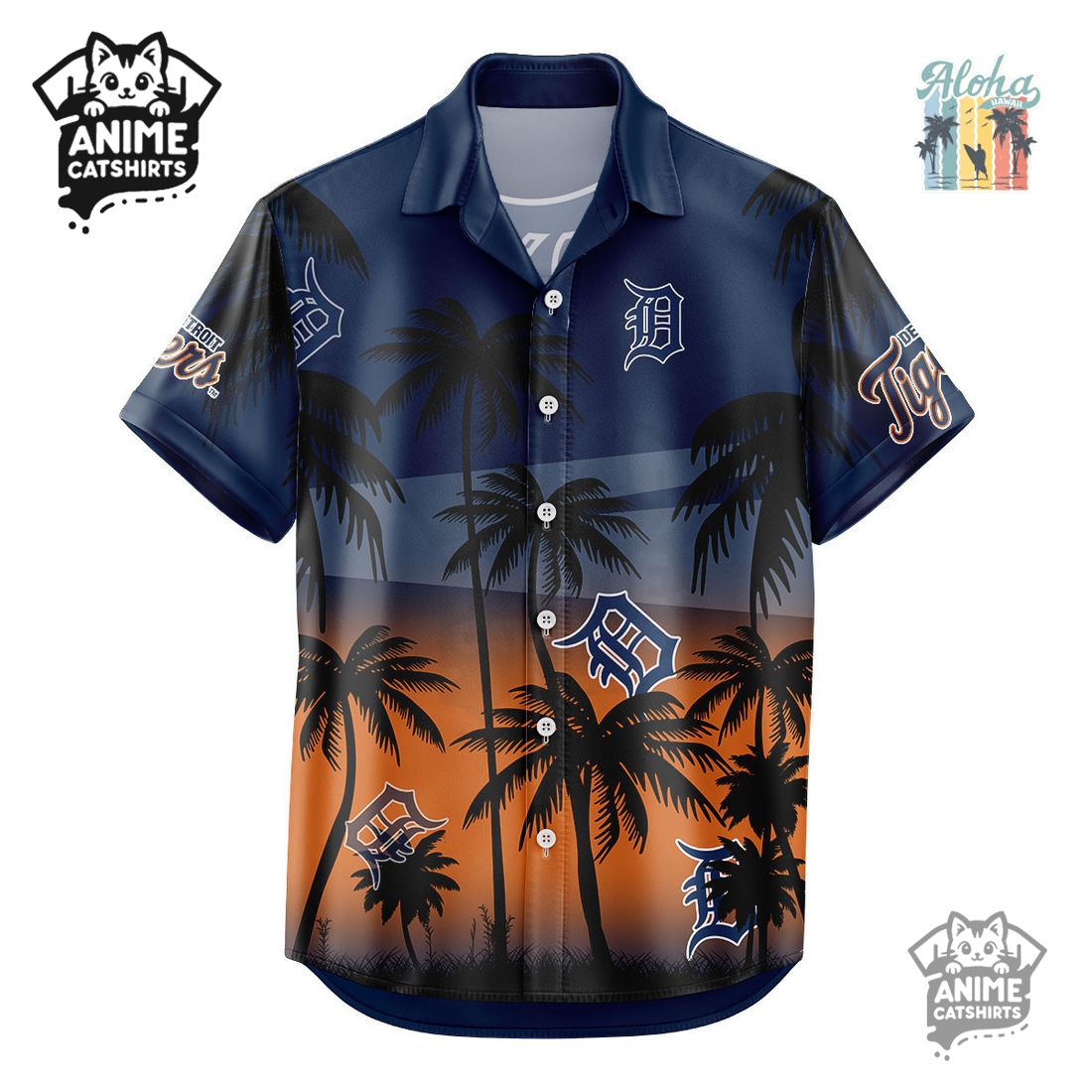 Detroit Tigers MLB Aloha Shirt Detroit Tigers MLB Aloha Shirt