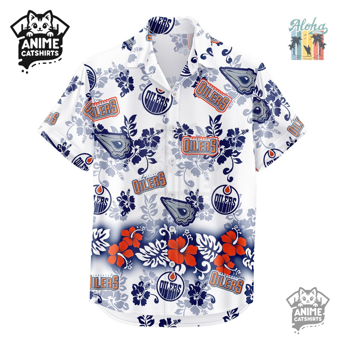Edmonton Oilers Aloha Paradise NHL Hawaiian Shirt Edmonton Oilers Aloha Paradise NHL Hawaiian Shirt