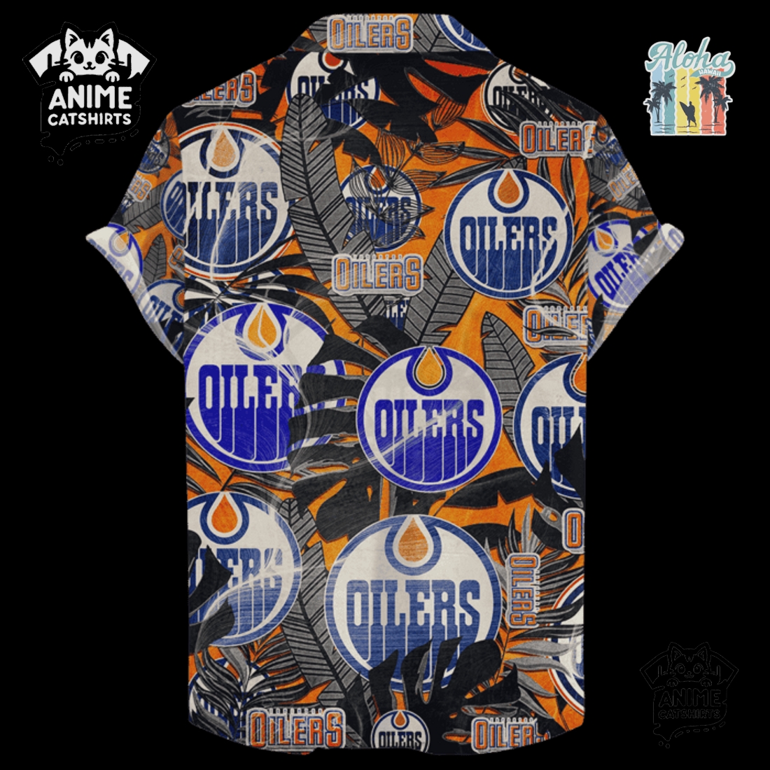 Edmonton Oilers Men’s NHL Hawaiian Shirt Edmonton Oilers Men’s NHL Hawaiian Shirt