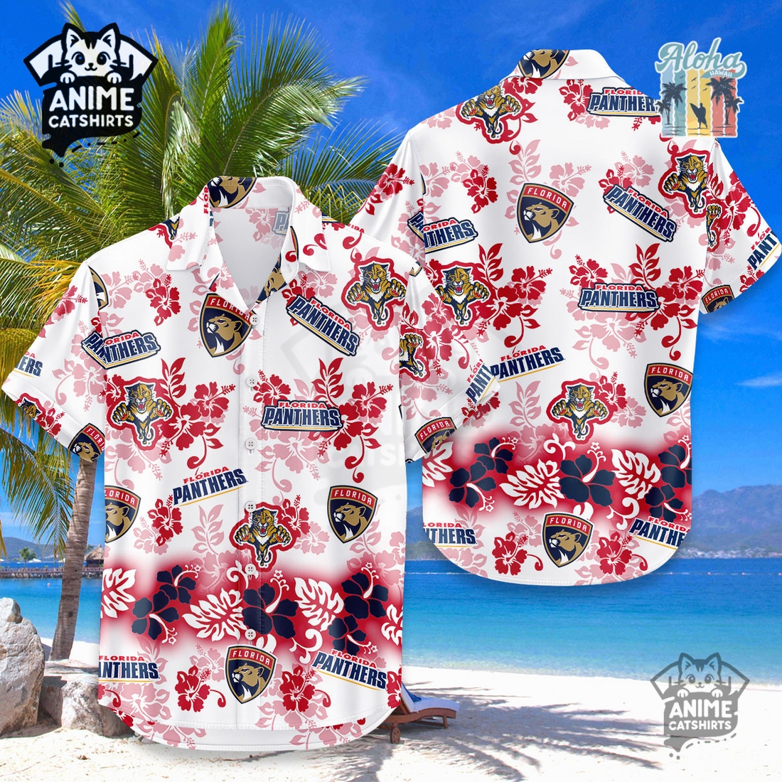 Florida Panthers Aloha Paradise NHL Hawaiian Shirt Florida Panthers Aloha Paradise NHL Hawaiian Shirt