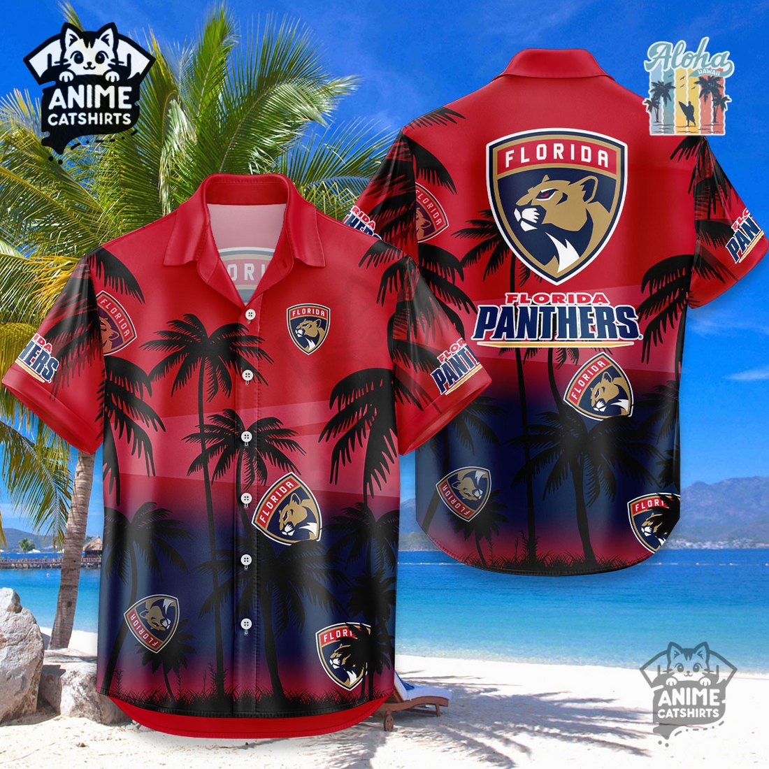 Florida Panthers NHL Aloha Shirt