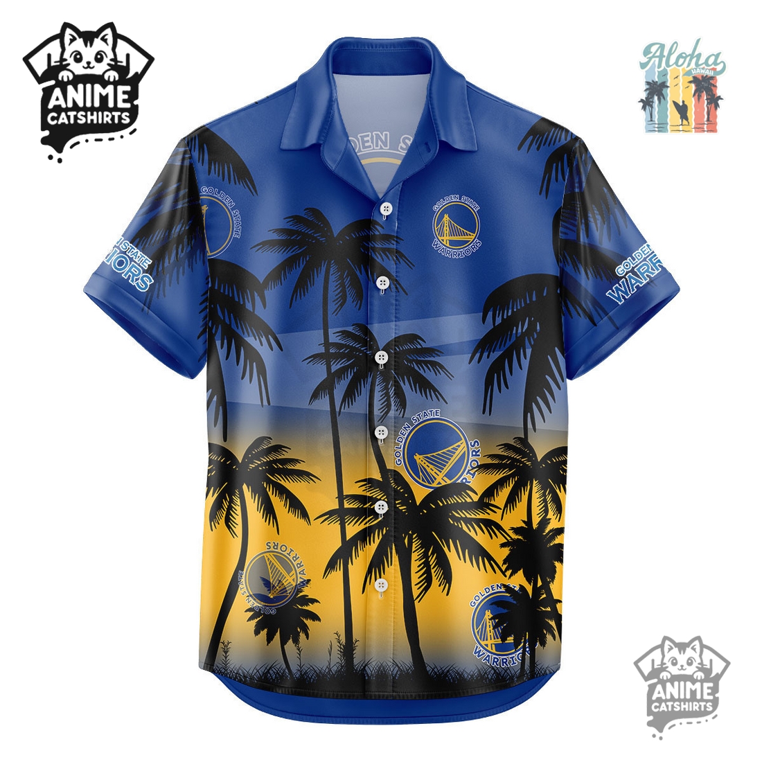 Golden State Warriors NBA Aloha Shirt