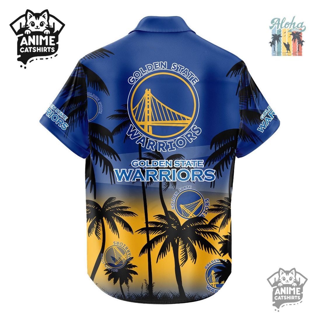 Golden State Warriors NBA Aloha Shirt Golden State Warriors NBA Aloha Shirt