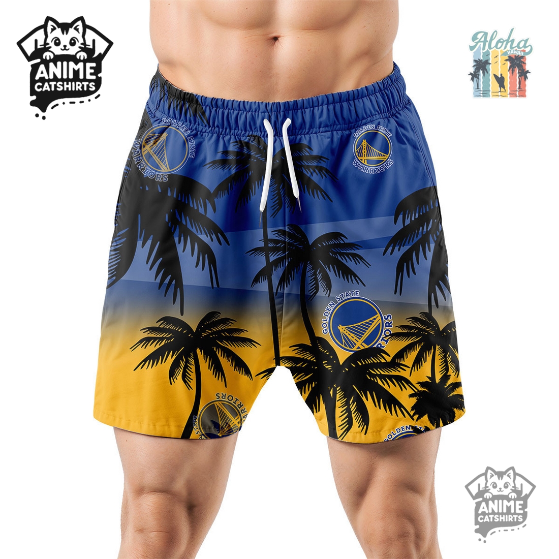 Golden State Warriors NBA Aloha Shirt Golden State Warriors NBA Aloha Shirt