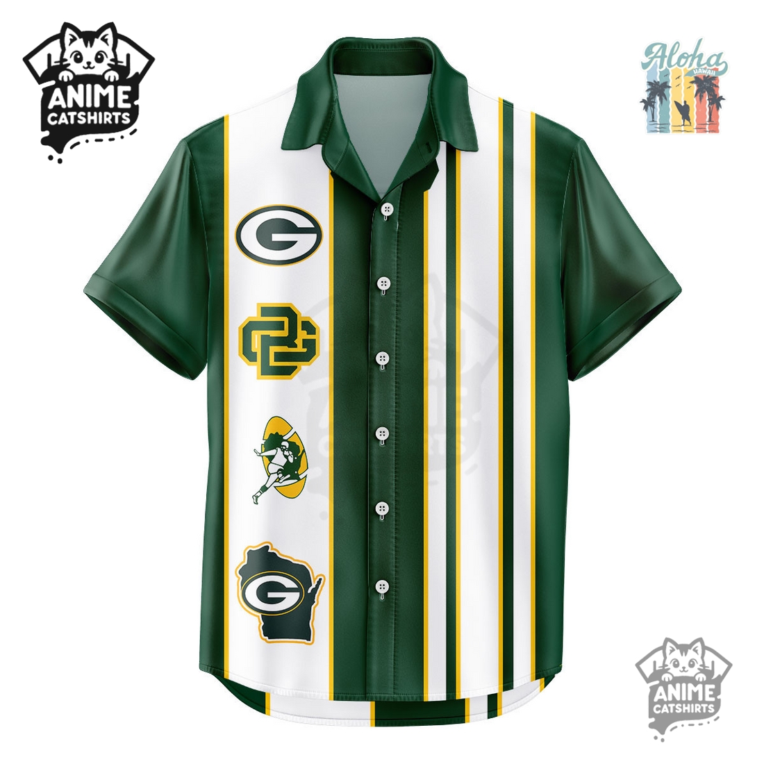 Green Bay Packers NFL Hawaiian Shirt Green Bay Packers NFL Hawaiian Shirt