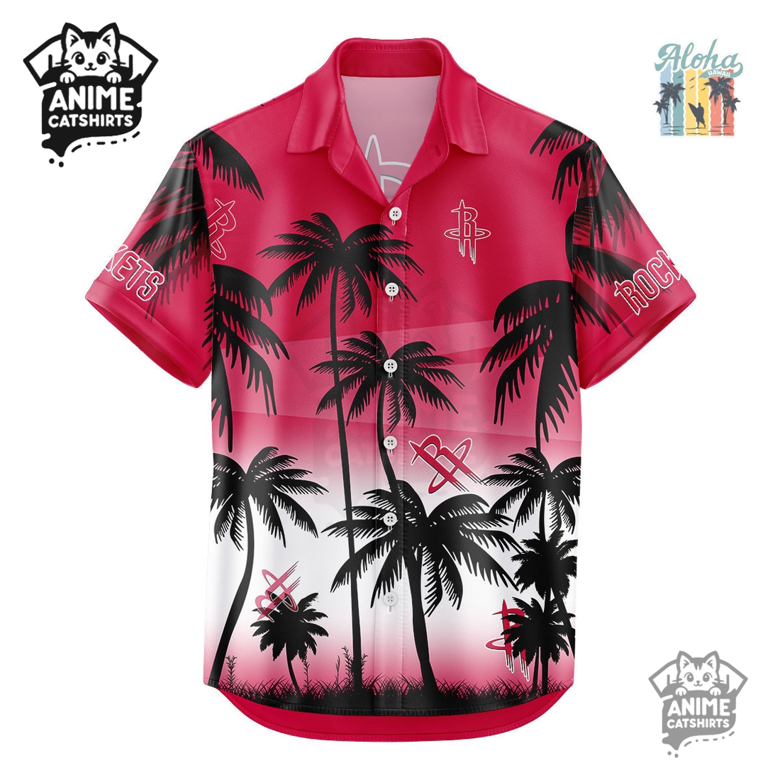 Houston Rockets NBA Aloha Shirt