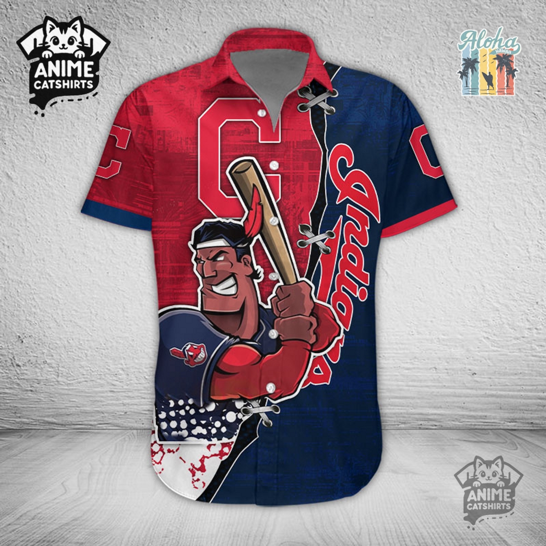 Indian Guardians MLB Aloha Hawaiian Shirt