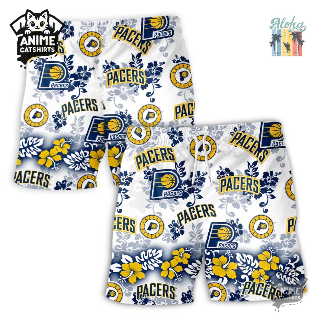 Indiana Pacers Aloha Paradise NBA Hawaiian Short