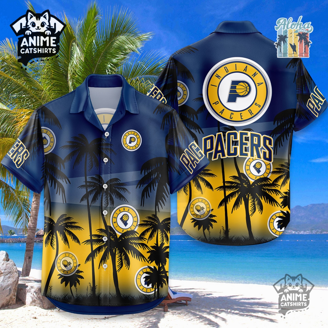 Indiana Pacers NBA Aloha Shirt