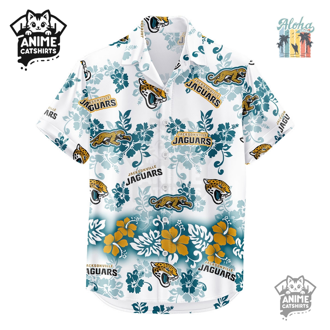 Jacksonville Jaguars Aloha Paradise NFL Hawaiian Shirt