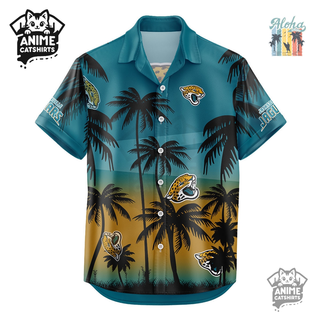 Jacksonville Jaguars NFL Aloha Shirt Jacksonville Jaguars NFL Aloha Shirt