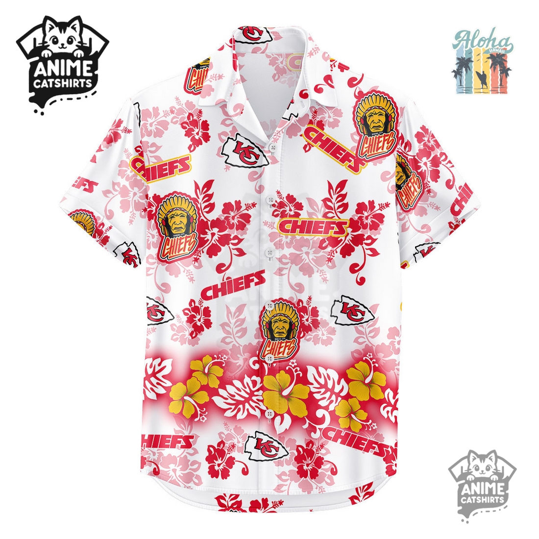 Kansas City Chiefs Aloha Paradise NFL Hawaiian Shirt