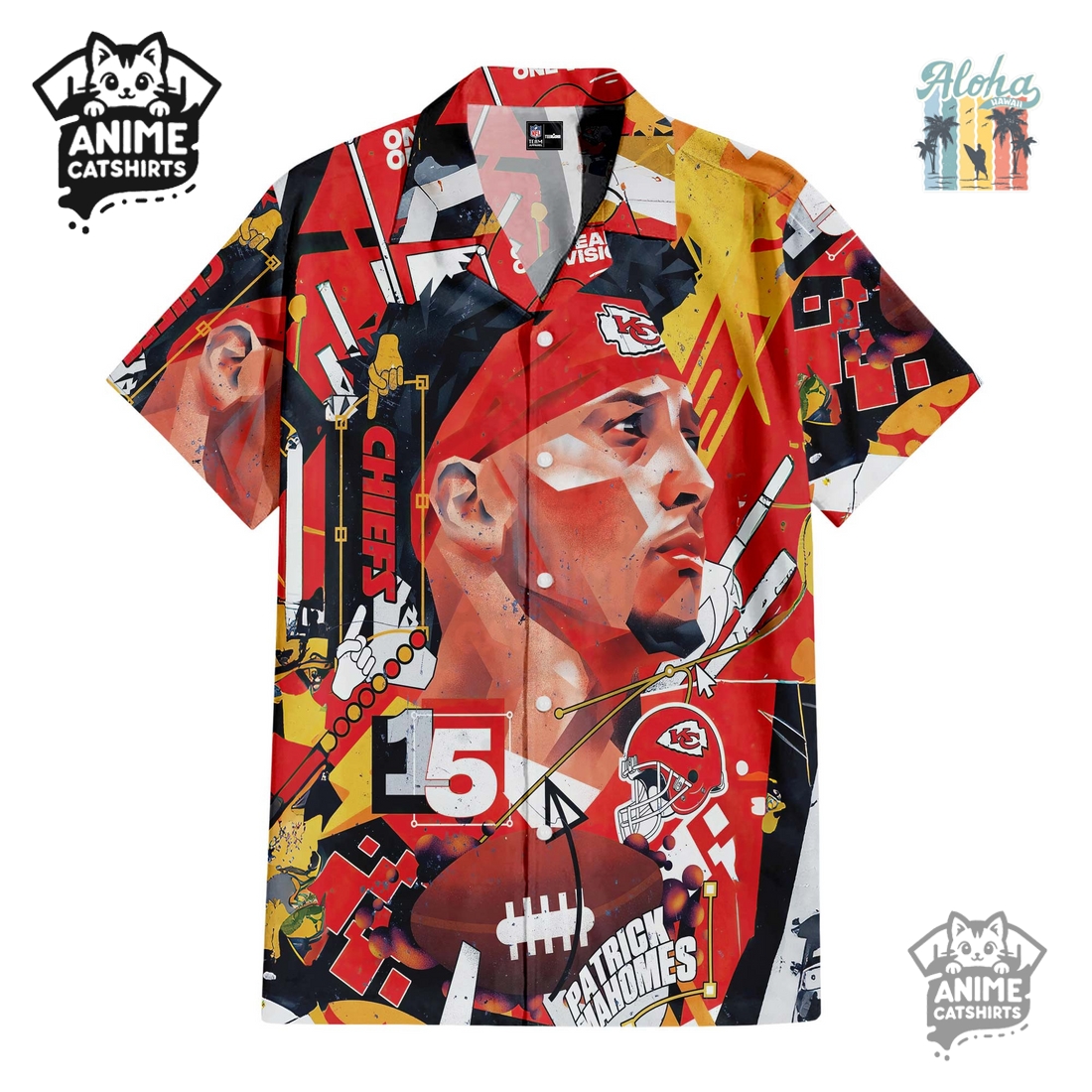 Kansas City Chiefs NFL Hawaiian Shirt & Shorts Set Kansas City Chiefs NFL Hawaiian Shirt & Shorts Set