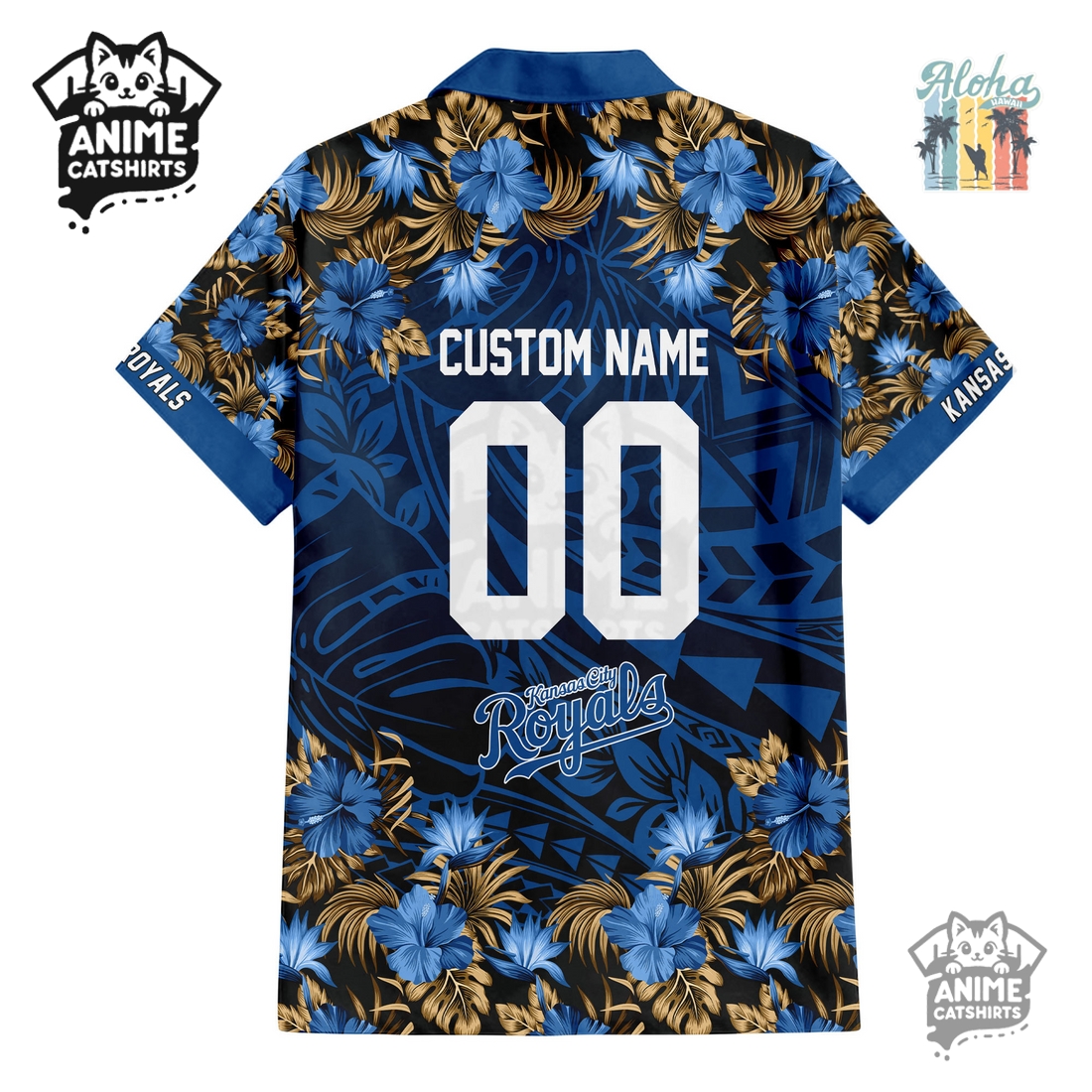 Kansas City Royals Hawaiian Shirt & Shorts Set Kansas City Royals Hawaiian Shirt & Shorts Set