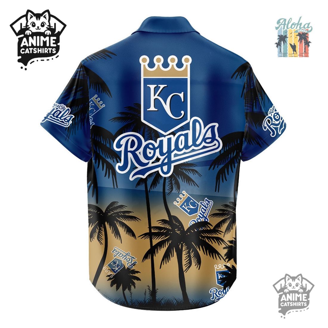 Kansas City Royals MLB Aloha Shirt Kansas City Royals MLB Aloha Shirt