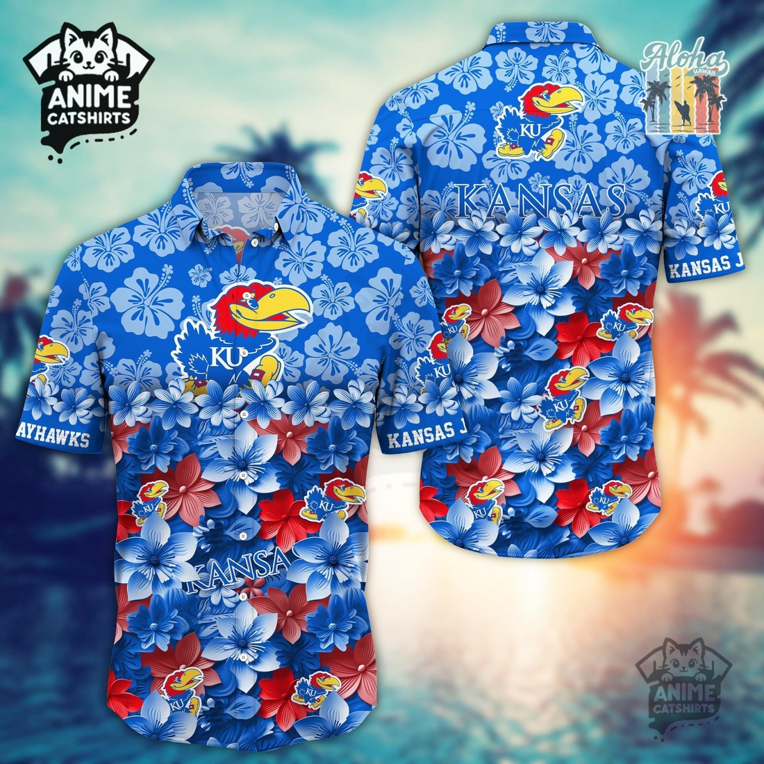 Kansas Jayhawks NBA Hawaiian Shirt