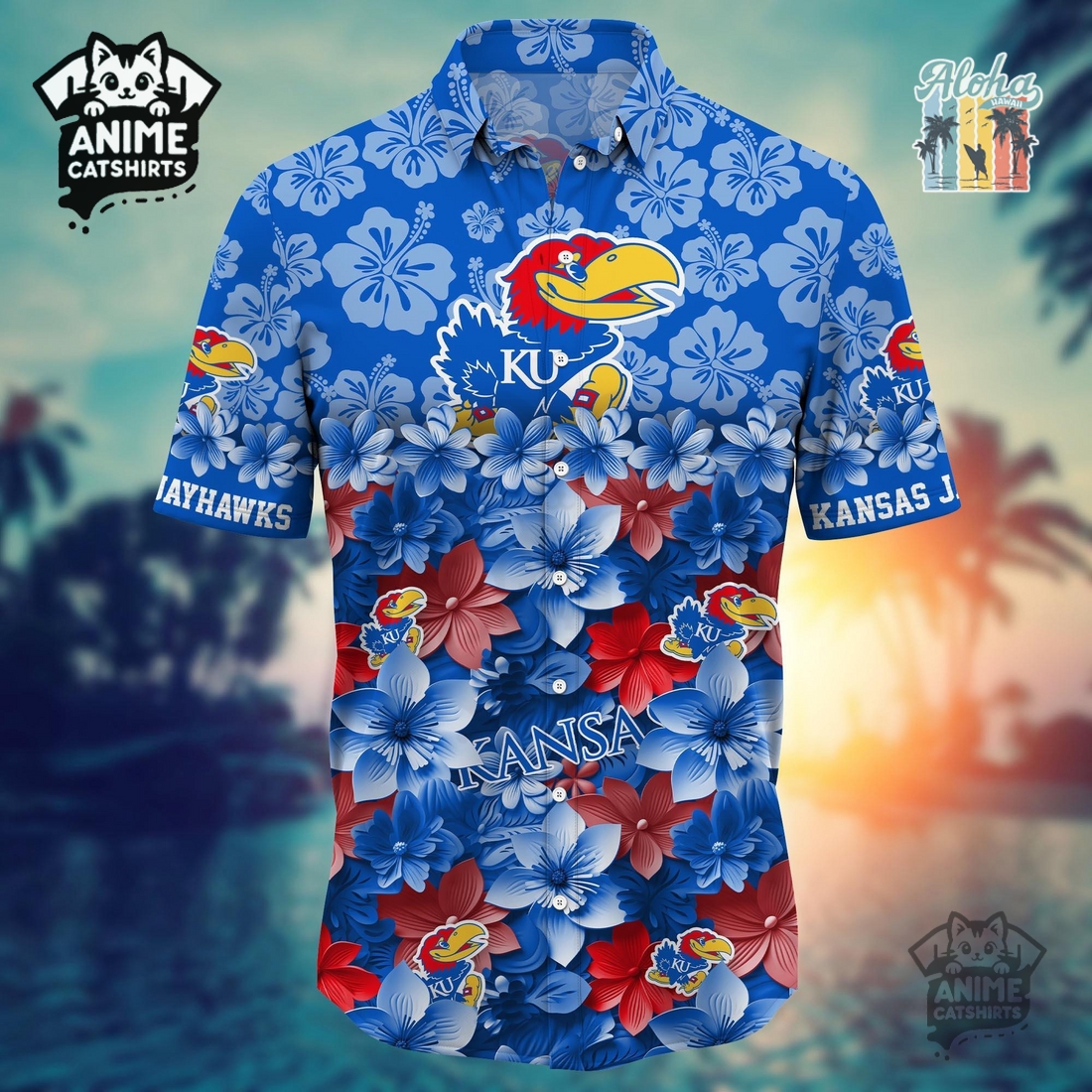 Kansas Jayhawks NBA Hawaiian Shirt