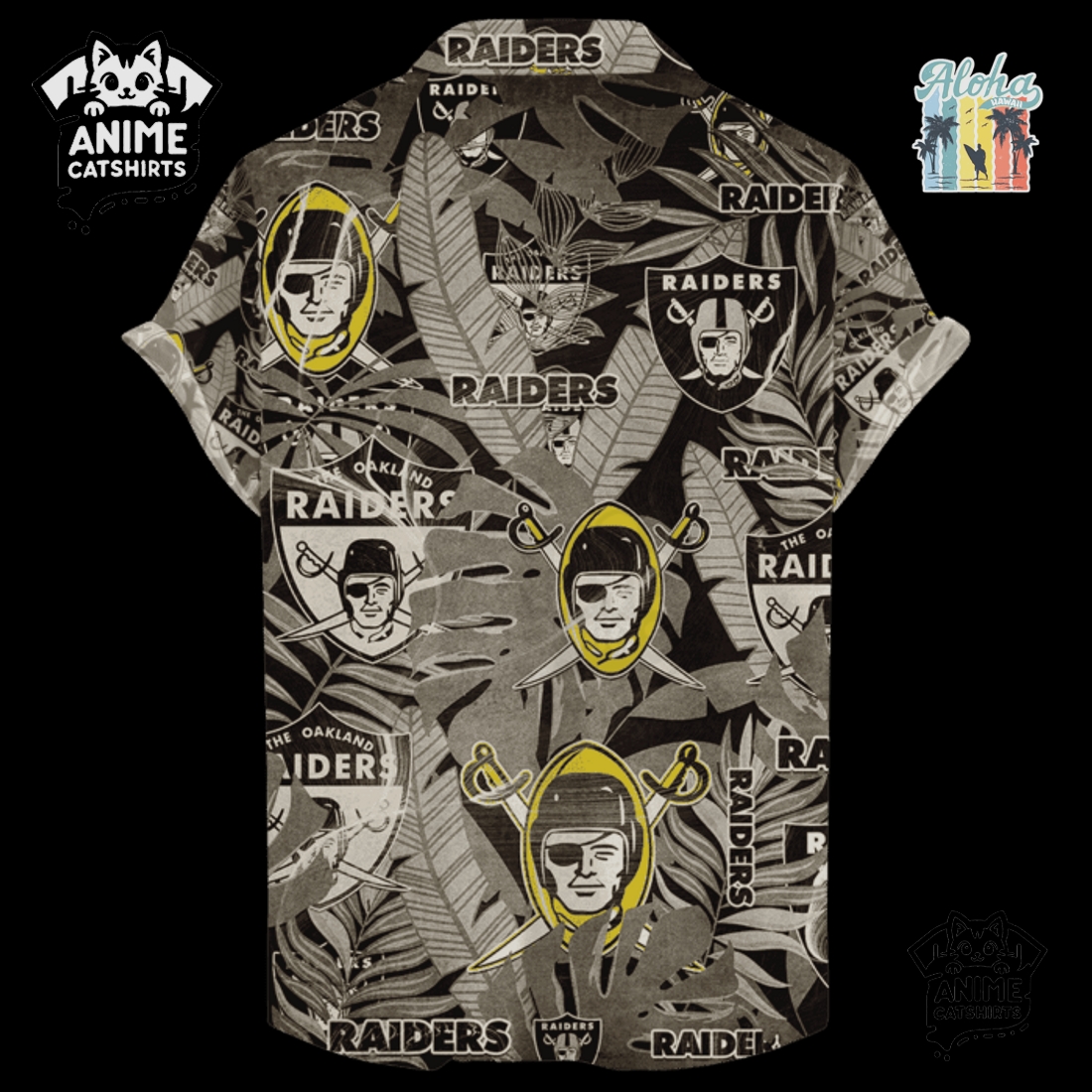 Las Vegas Raiders Retro Logo Revolutions NFL Hawaiian Shirt