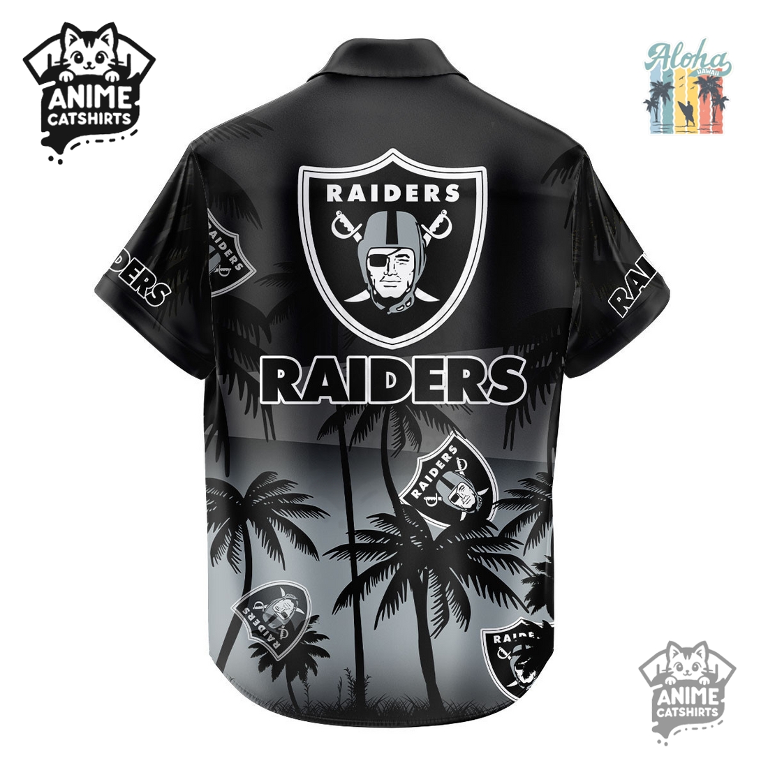 Las Vegas Raiders NFL Aloha Shirt Las Vegas Raiders NFL Aloha Shirt