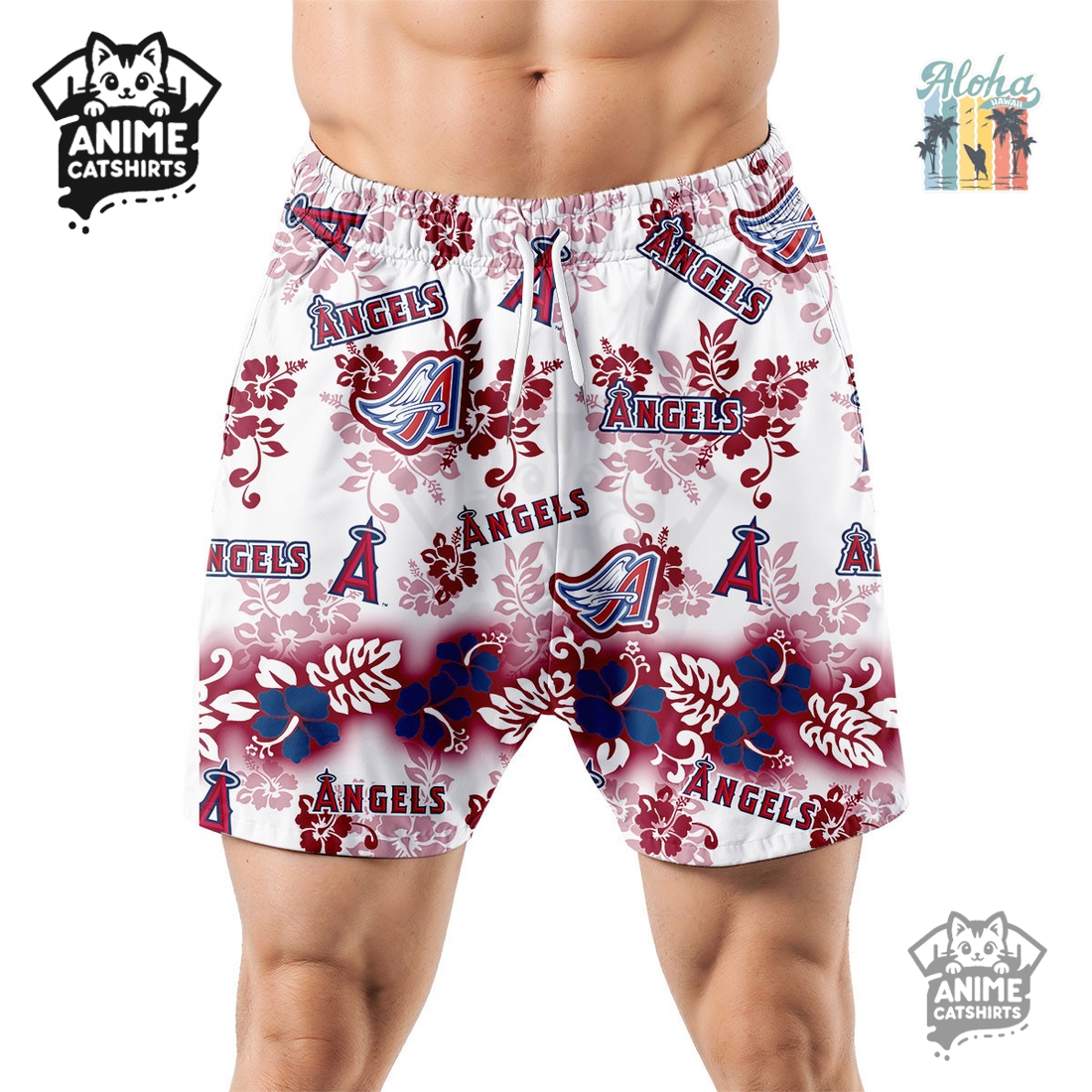 Detroit Pistons Aloha Paradise NBA Hawaiian Short