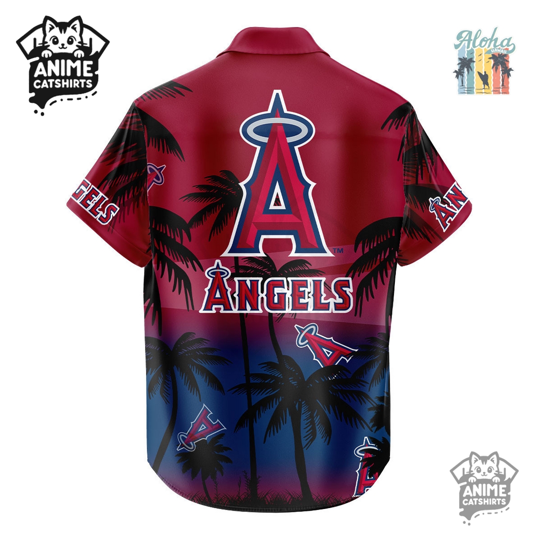 Los Angeles Angels MLB Aloha Shirt Los Angeles Angels MLB Aloha Shirt