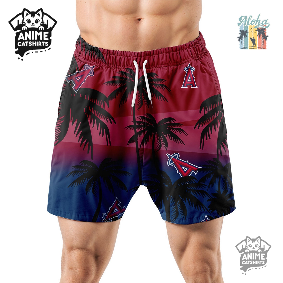 Los Angeles Angels MLB Aloha Shirt Los Angeles Angels MLB Aloha Shirt