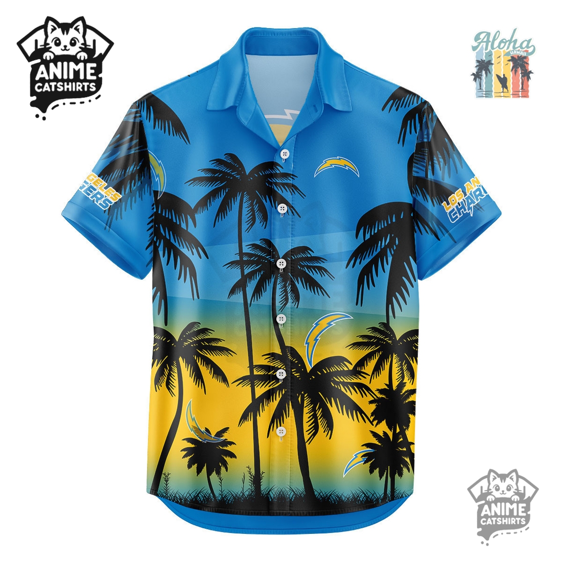 Los Angeles Chargers NFL Aloha Shirt