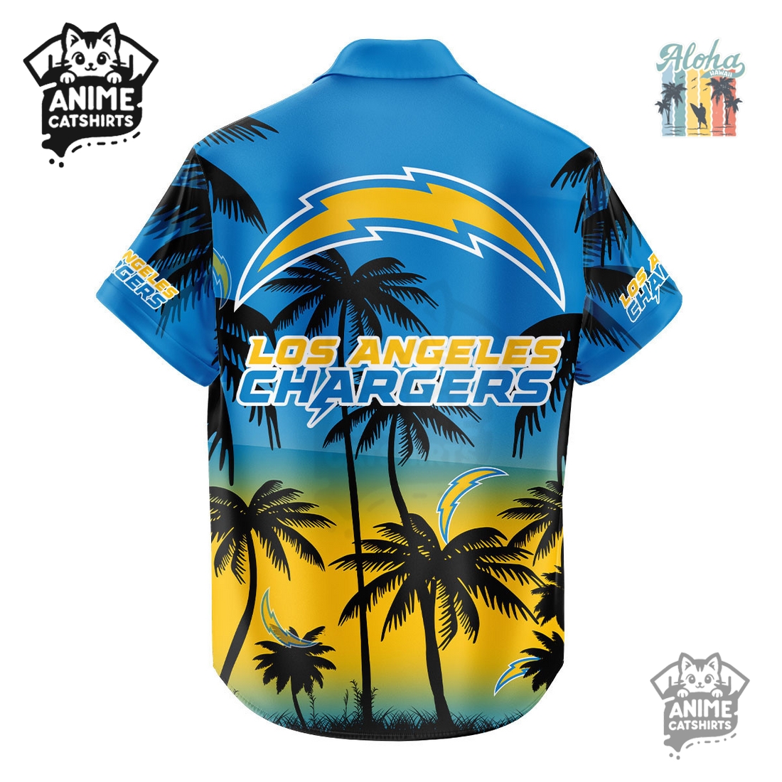 Los Angeles Chargers NFL Aloha Shirt Los Angeles Chargers NFL Aloha Shirt
