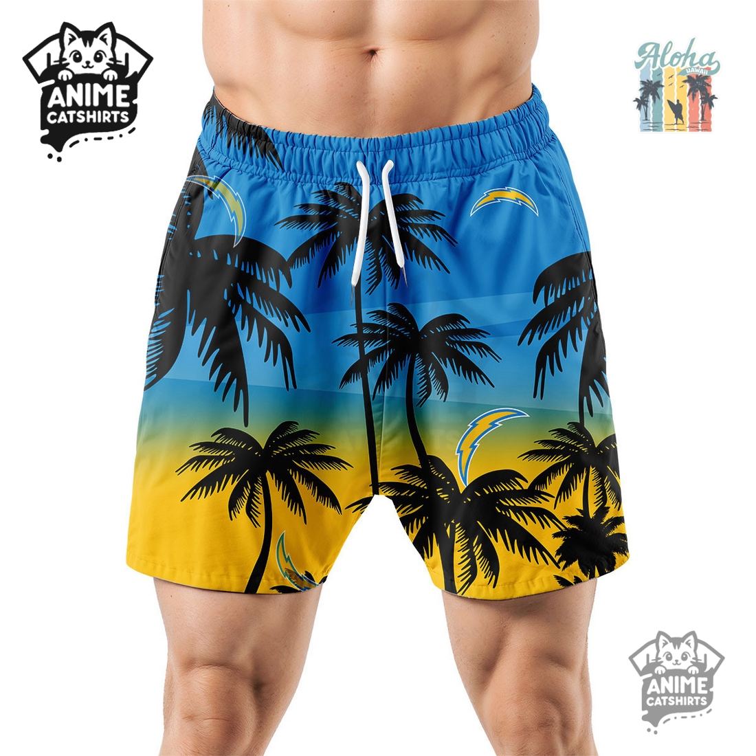 Los Angeles Chargers NFL Aloha Shirt Los Angeles Chargers NFL Aloha Shirt