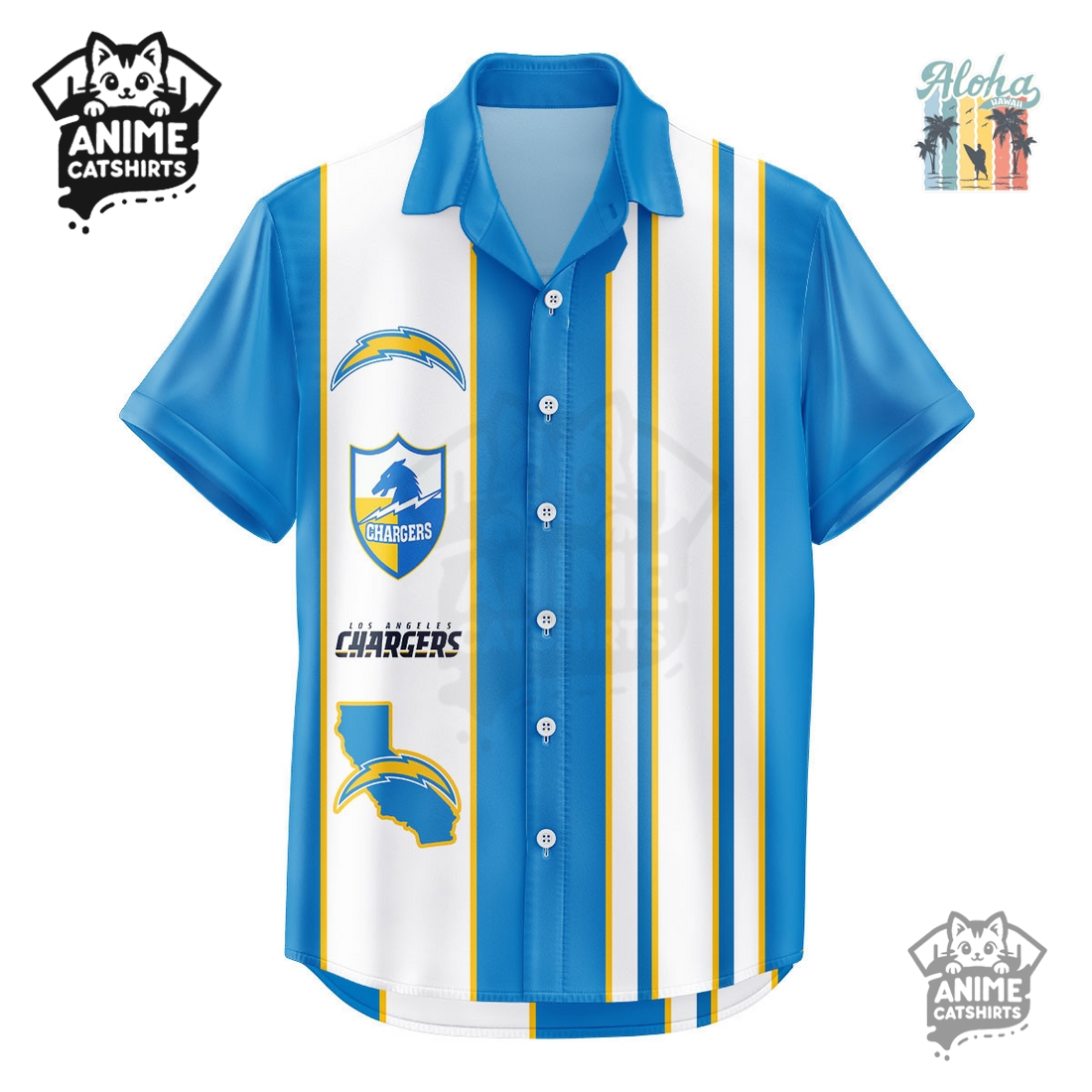 Los Angeles Chargers NFL Hawaiian Shirt Los Angeles Chargers NFL Hawaiian Shirt