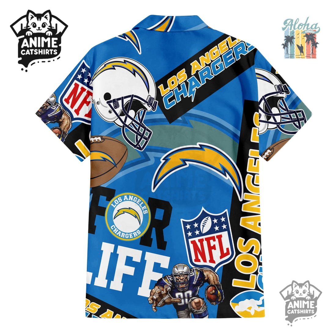 Los Angeles Chargers NFL Hawaiian Shirt & Shorts Set