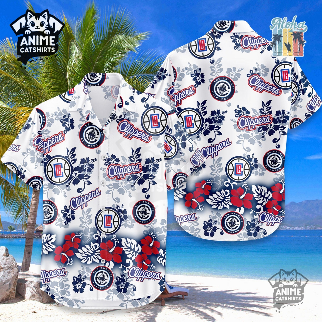 Los Angeles Clippers Aloha Paradise NBA Hawaiian Shirt
