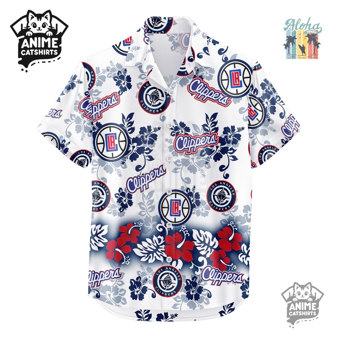 Los Angeles Clippers Aloha Paradise NBA Hawaiian Shirt
