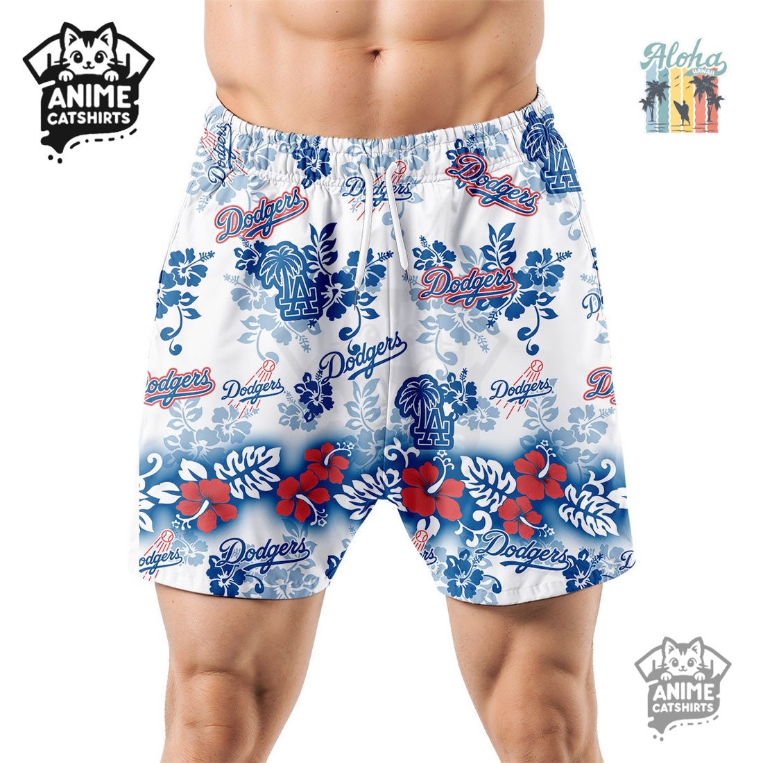 Los Angeles Dodgers Aloha Paradise Hawaiian Short Los Angeles Dodgers Aloha Paradise Hawaiian Short