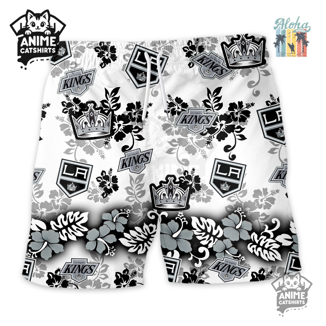 Los Angeles Kings Aloha Paradise NHL Hawaiian Short Los Angeles Kings Aloha Paradise NHL Hawaiian Short