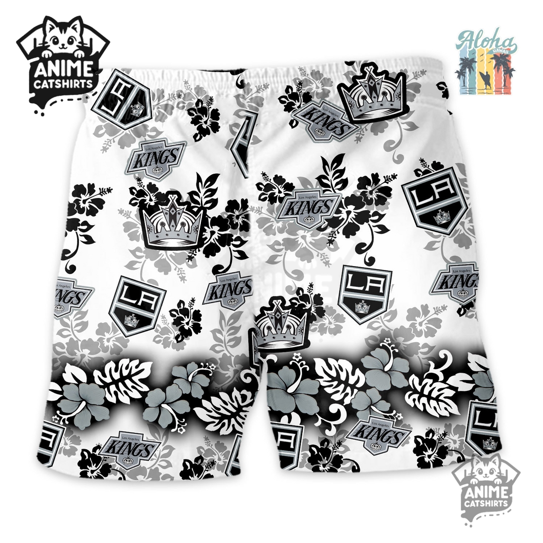 Los Angeles Kings Aloha Paradise NHL Hawaiian Short Los Angeles Kings Aloha Paradise NHL Hawaiian Short