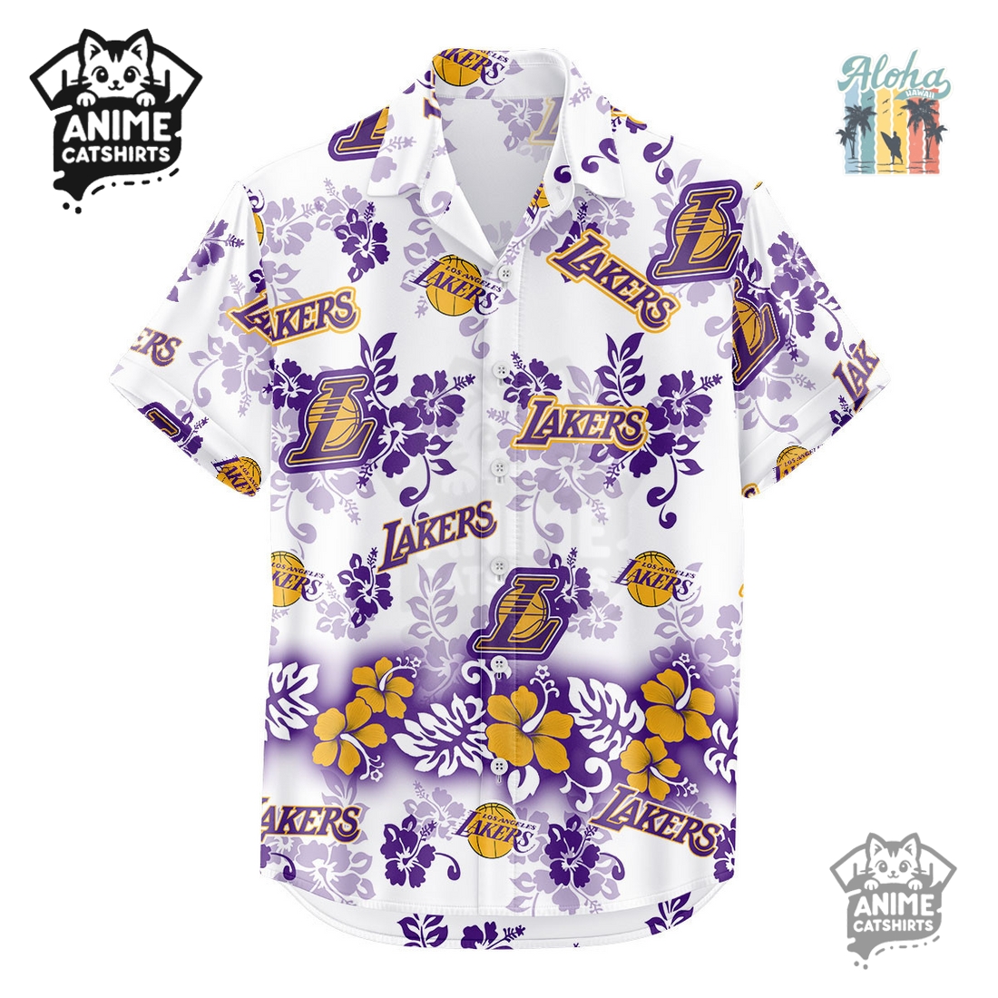 Los Angeles Lakers Aloha Paradise NBA Hawaiian Shirt