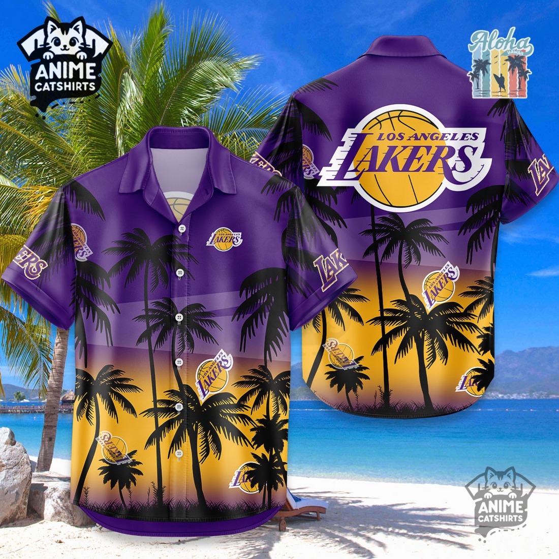 Los Angeles Lakers NBA Aloha Shirt