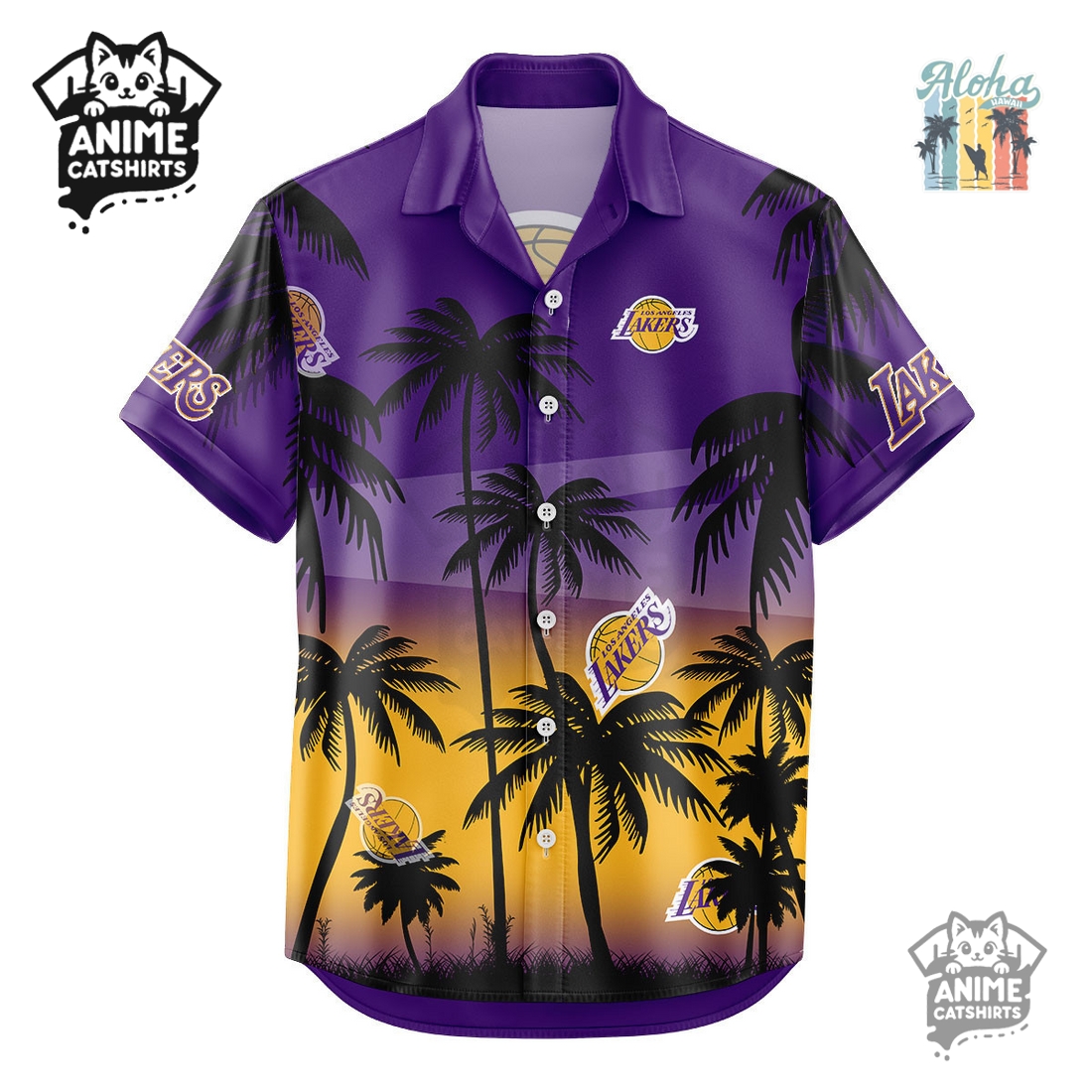 Los Angeles Lakers NBA Aloha Shirt