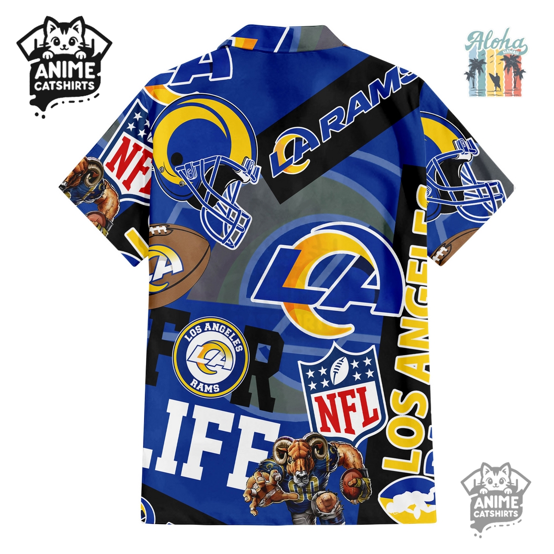 Los Angeles Rams NFL Hawaiian Shirt & Shorts Set