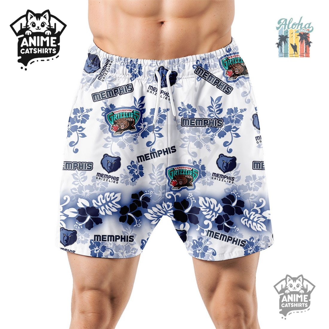 Los Angeles Clippers Aloha Paradise NBA Hawaiian Short